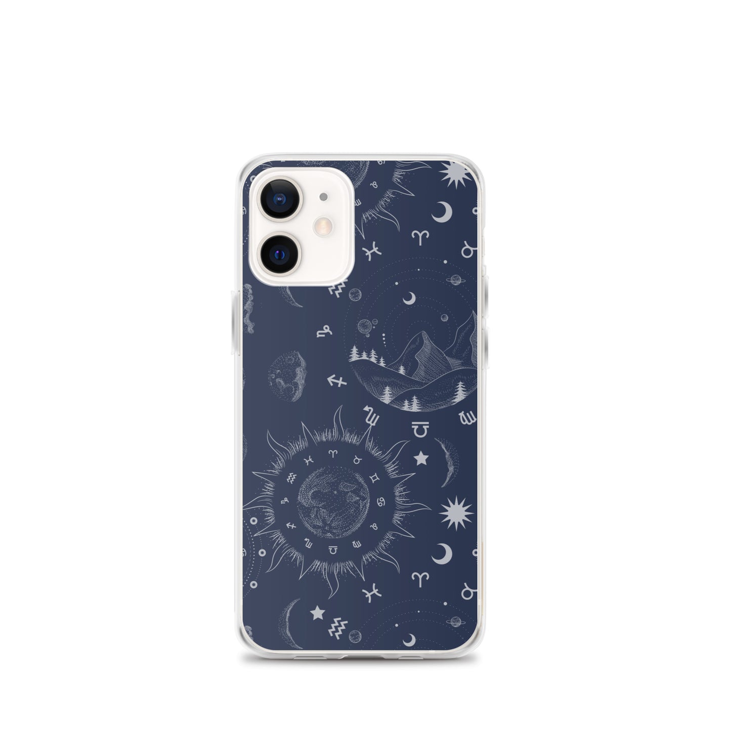 Navy Blue Moon Zodiac Clear Case for iPhone®