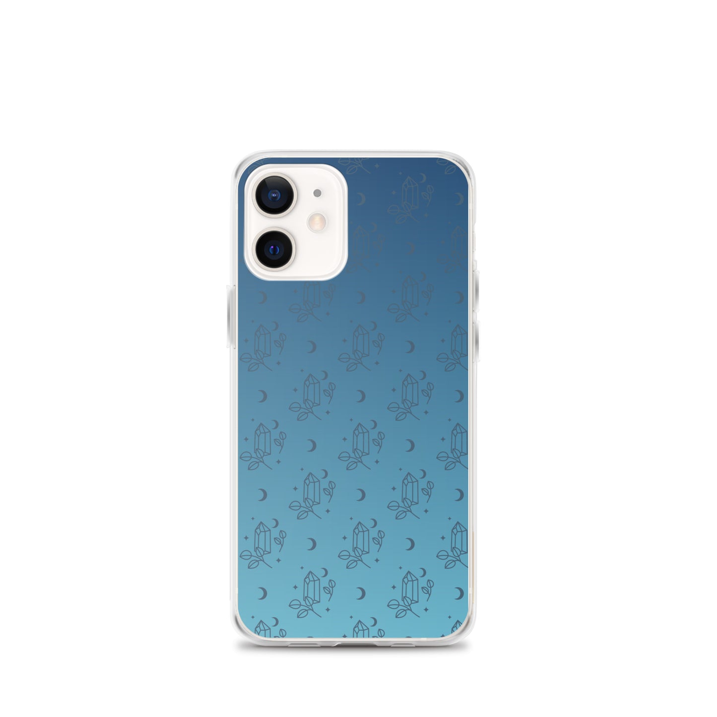 Blue Gradient Crystal Moon Clear Case for iPhone®