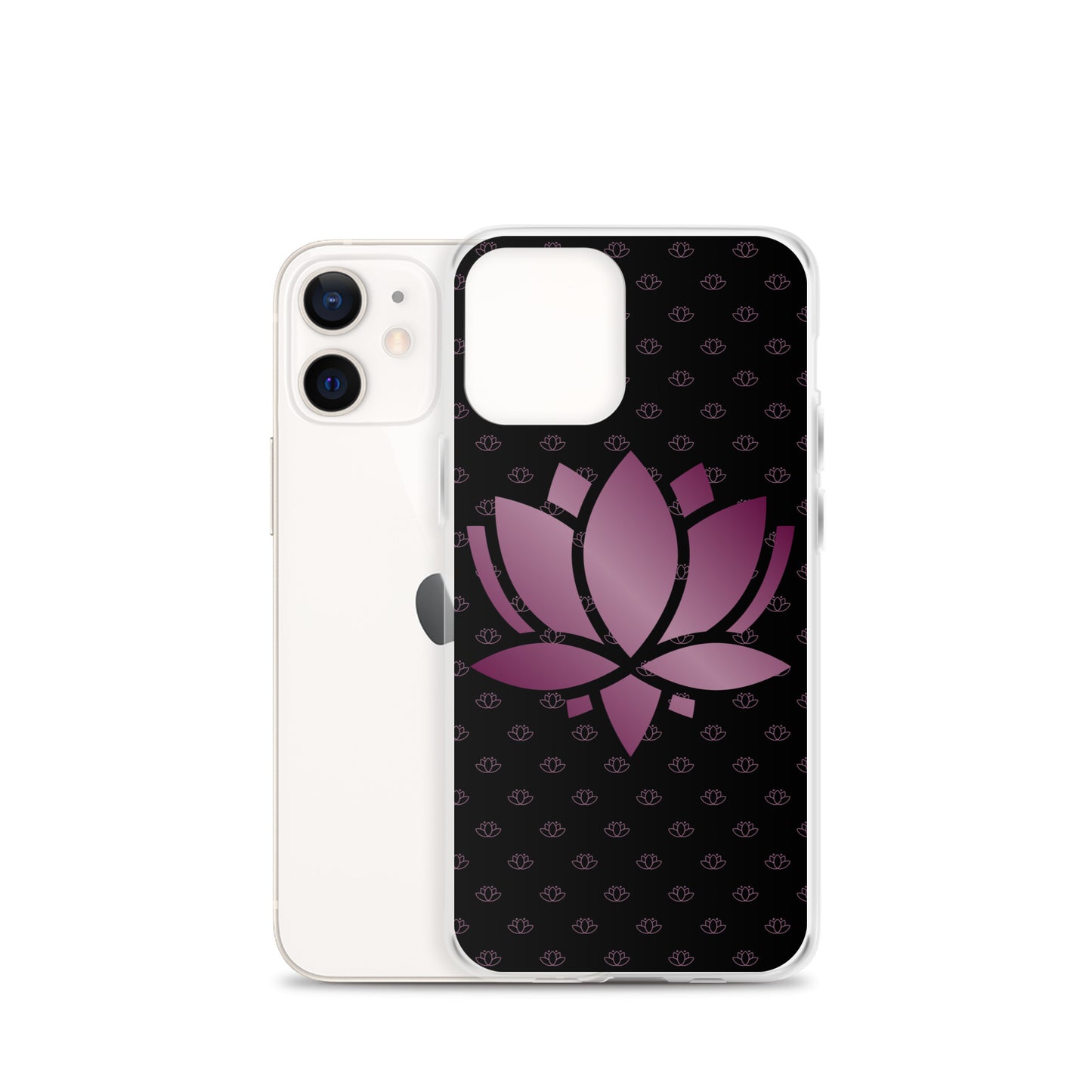 Lotus Flower Black Purple Power Clear Case for iPhone®