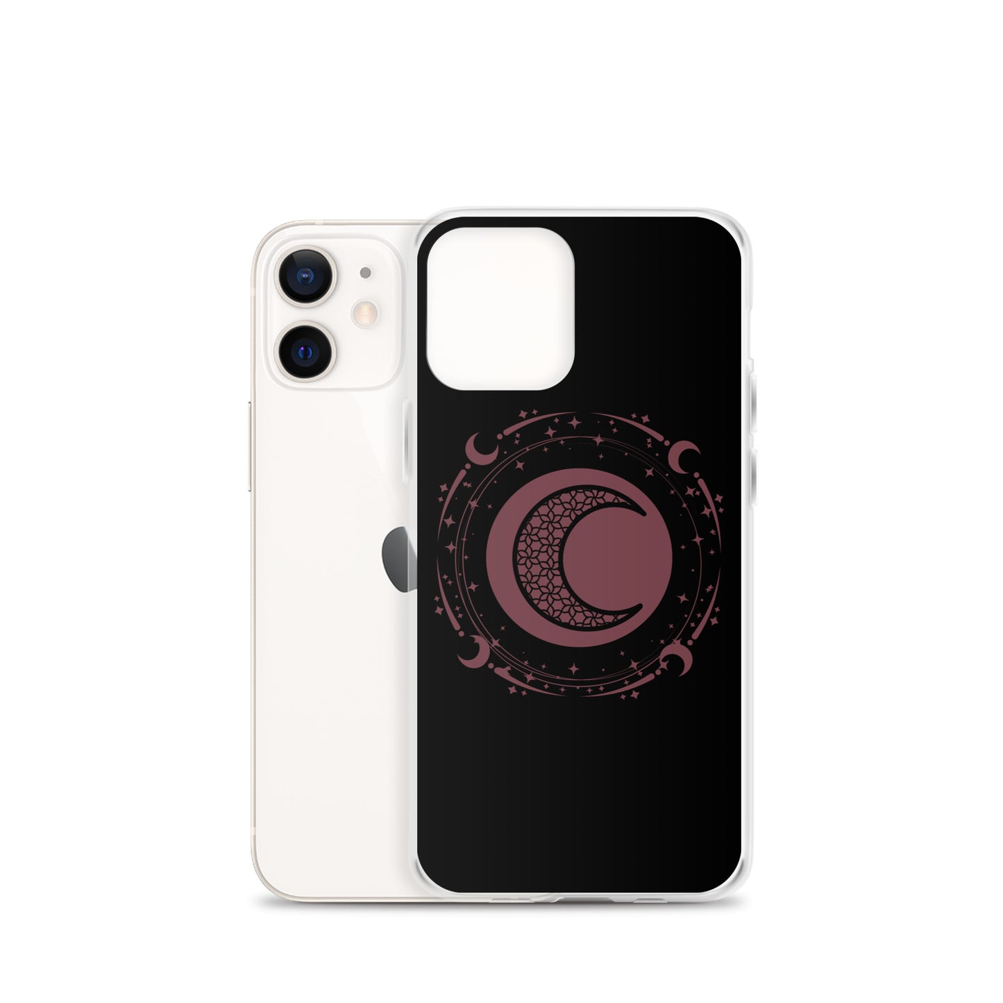 Moon Star Black Purple Peace Clear Case for iPhone®