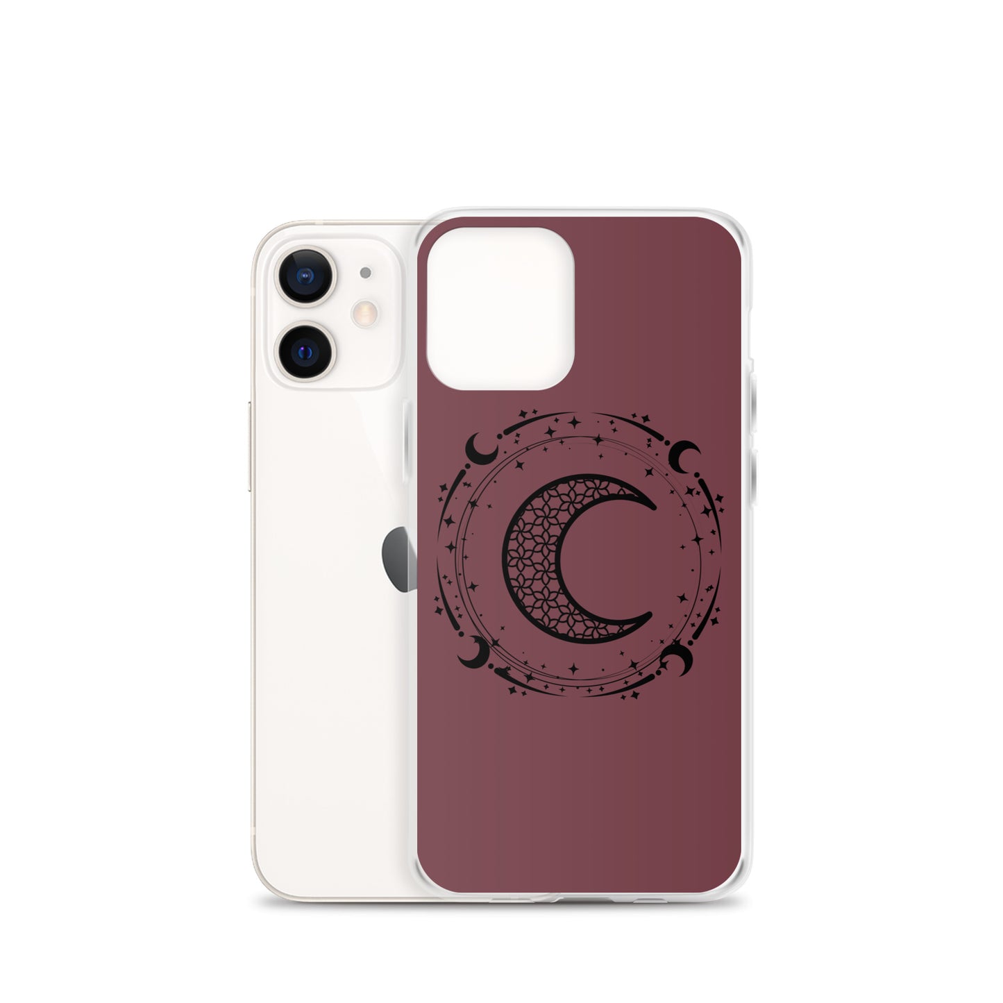 Moon Star Circle Purple Peace Clear Case for iPhone®