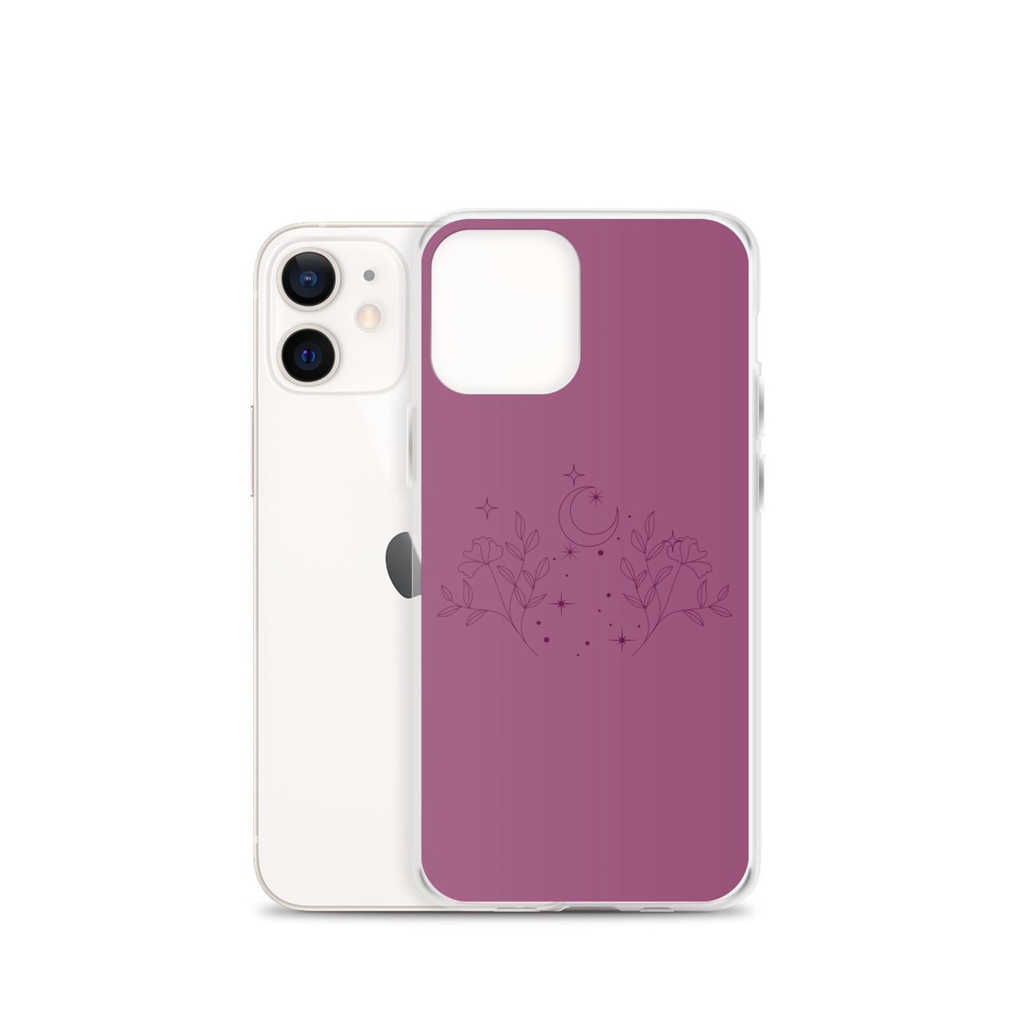 Flower Moon Warm Pink Clear Case for iPhone®