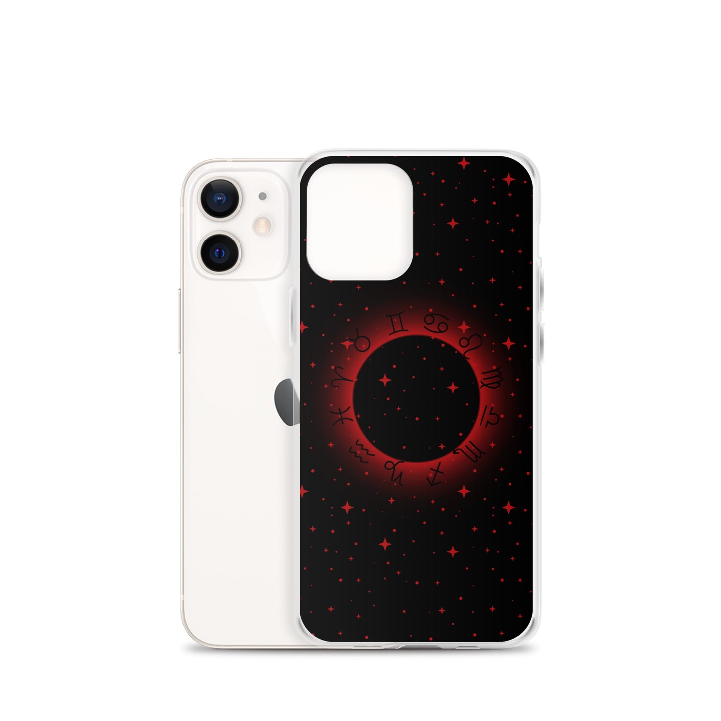 Star Zodiac Black Fire Red Clear Case for iPhone®