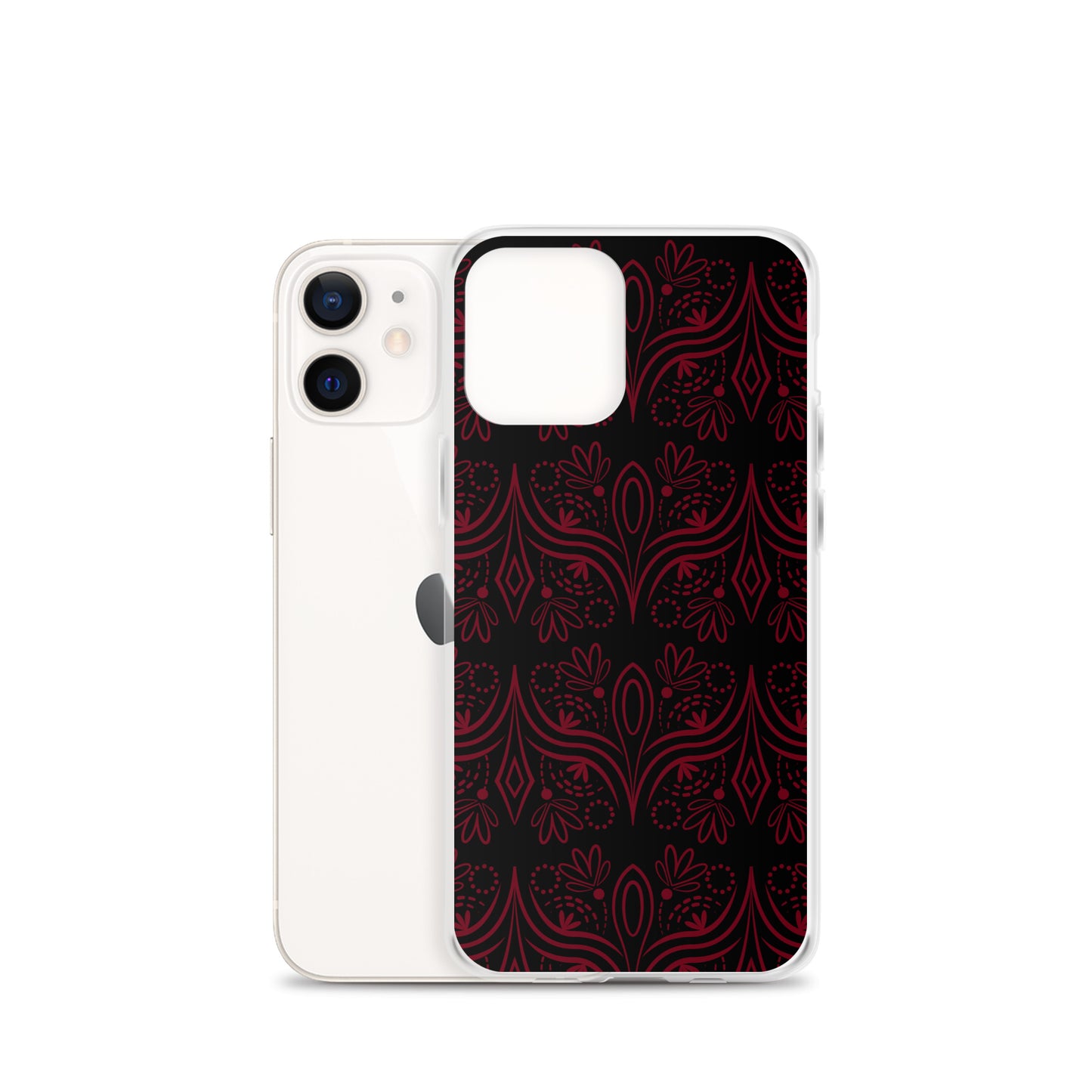 Geometric Black Star Red Clear Case for iPhone®