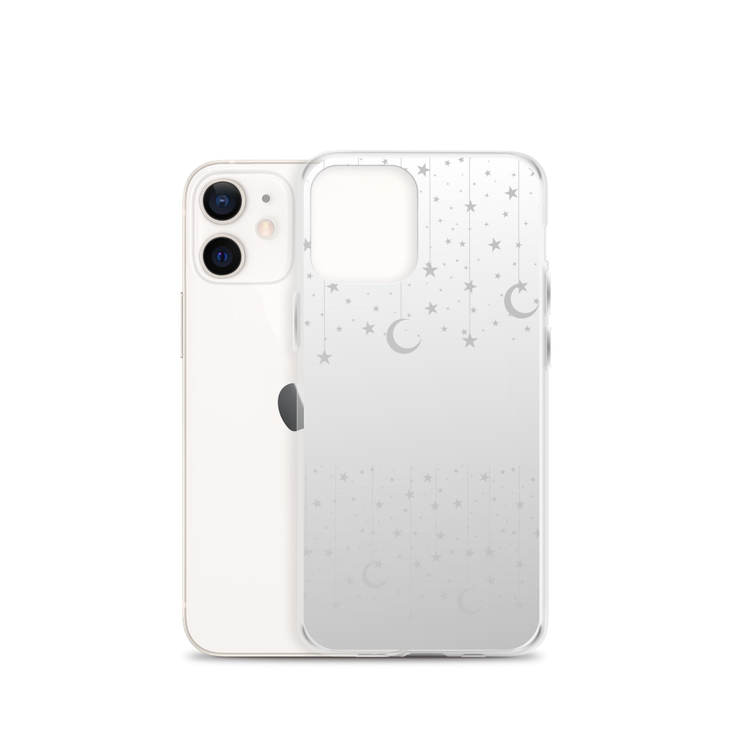 Silver Grey Moon Star Clear Case for iPhone®