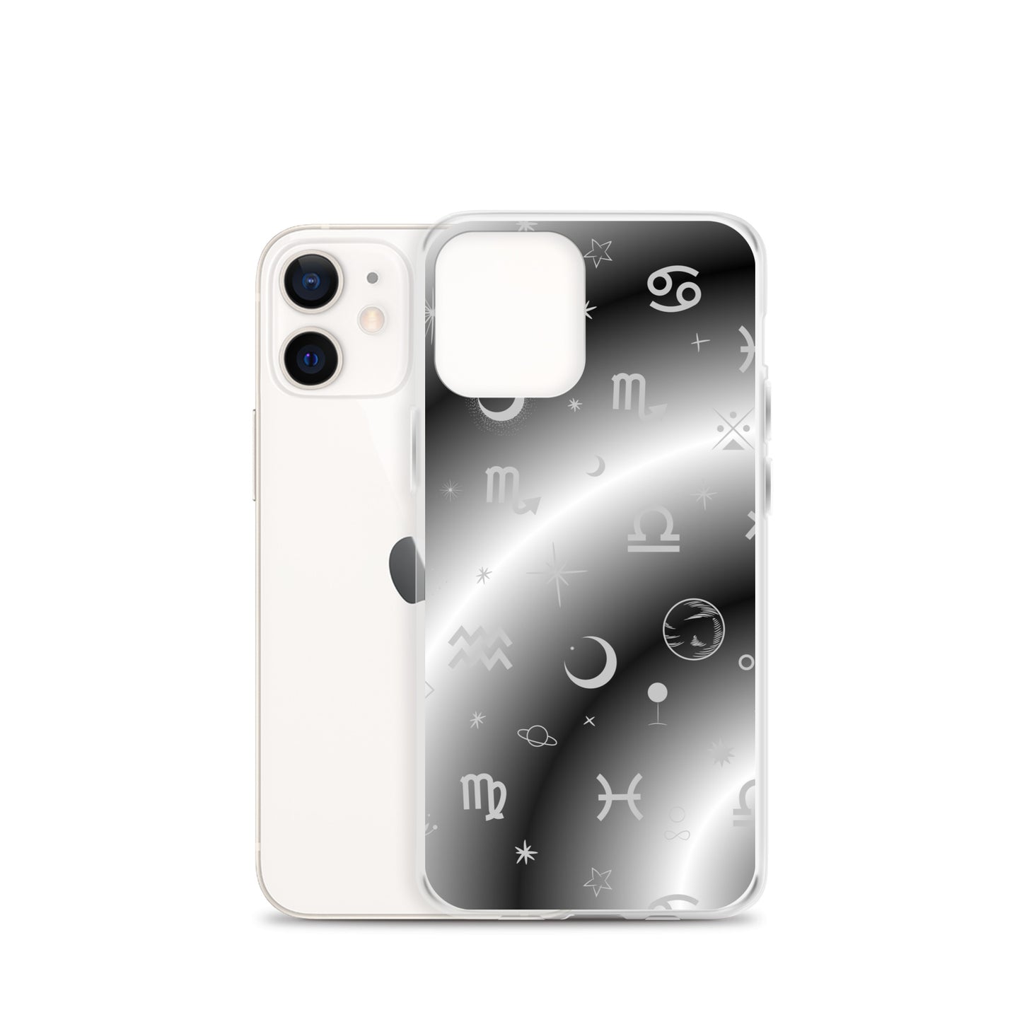 Black White Zodiac Clear Case for iPhone®