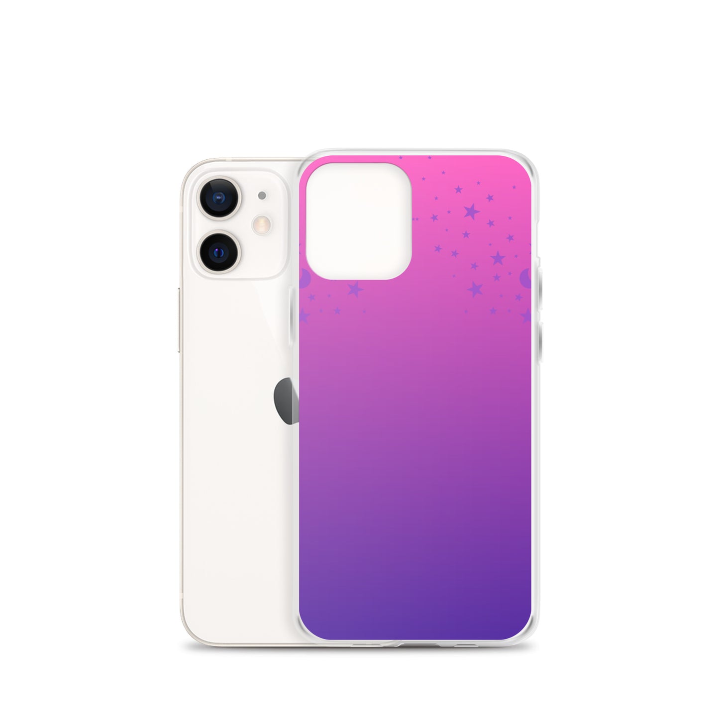 Purple Pink Gradient Star Clear Case for iPhone®