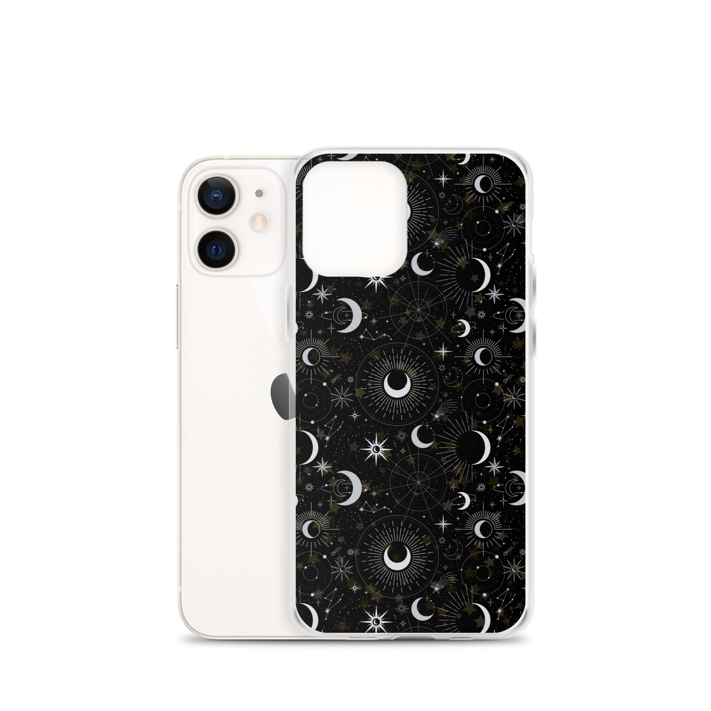 Silver Black Moon Clear Case for iPhone®