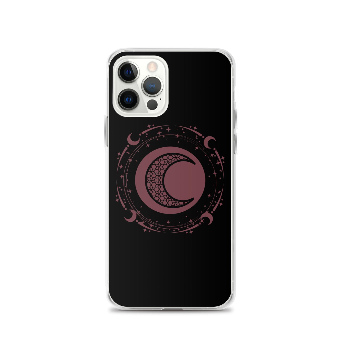 Moon Star Black Purple Peace Clear Case for iPhone®