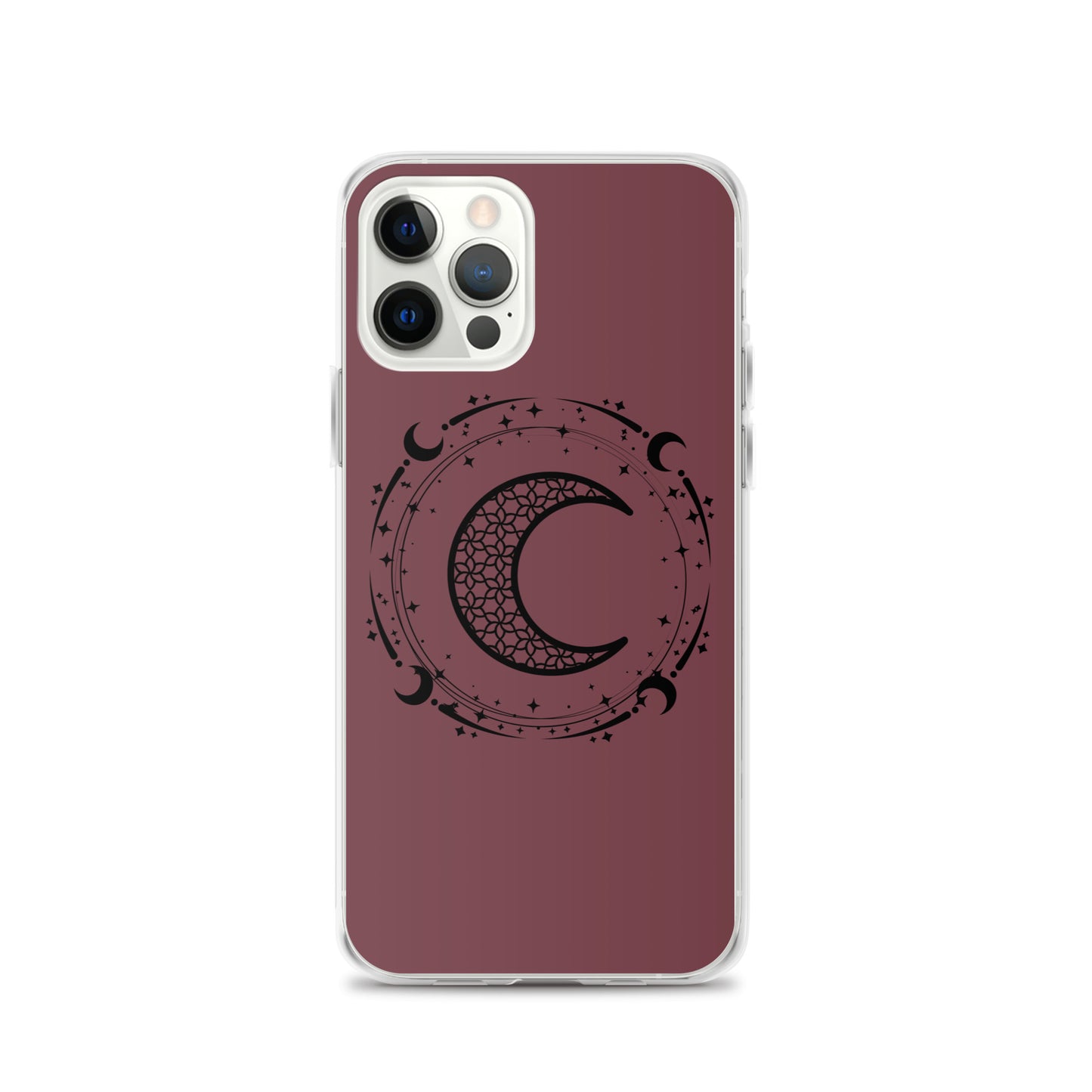 Moon Star Circle Purple Peace Clear Case for iPhone®