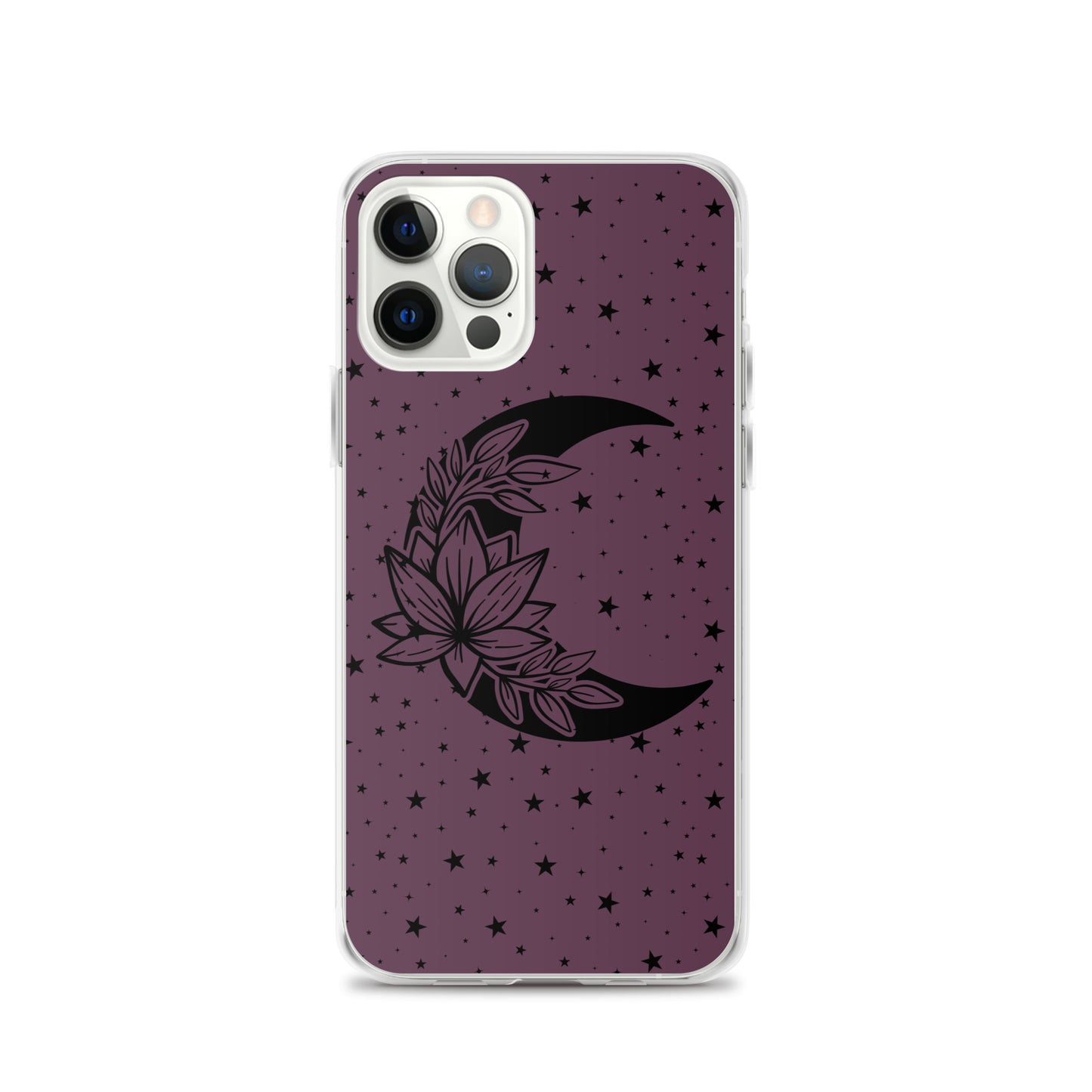 Floral Moon Star Purple Play Clear Case for iPhone®