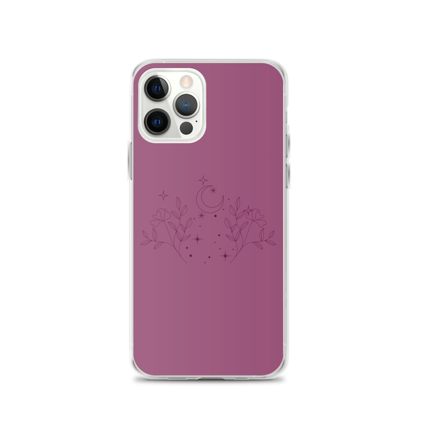 Flower Moon Warm Pink Clear Case for iPhone®