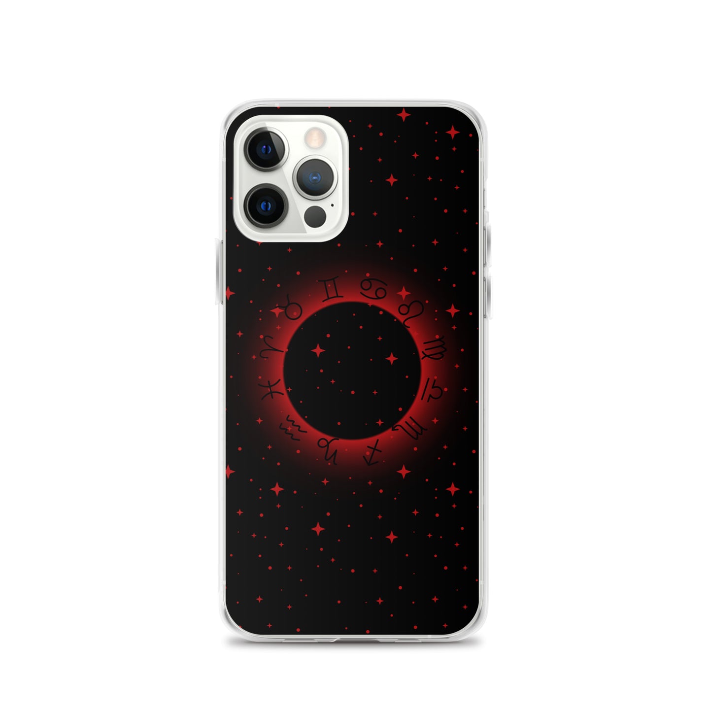 Star Zodiac Black Fire Red Clear Case for iPhone®