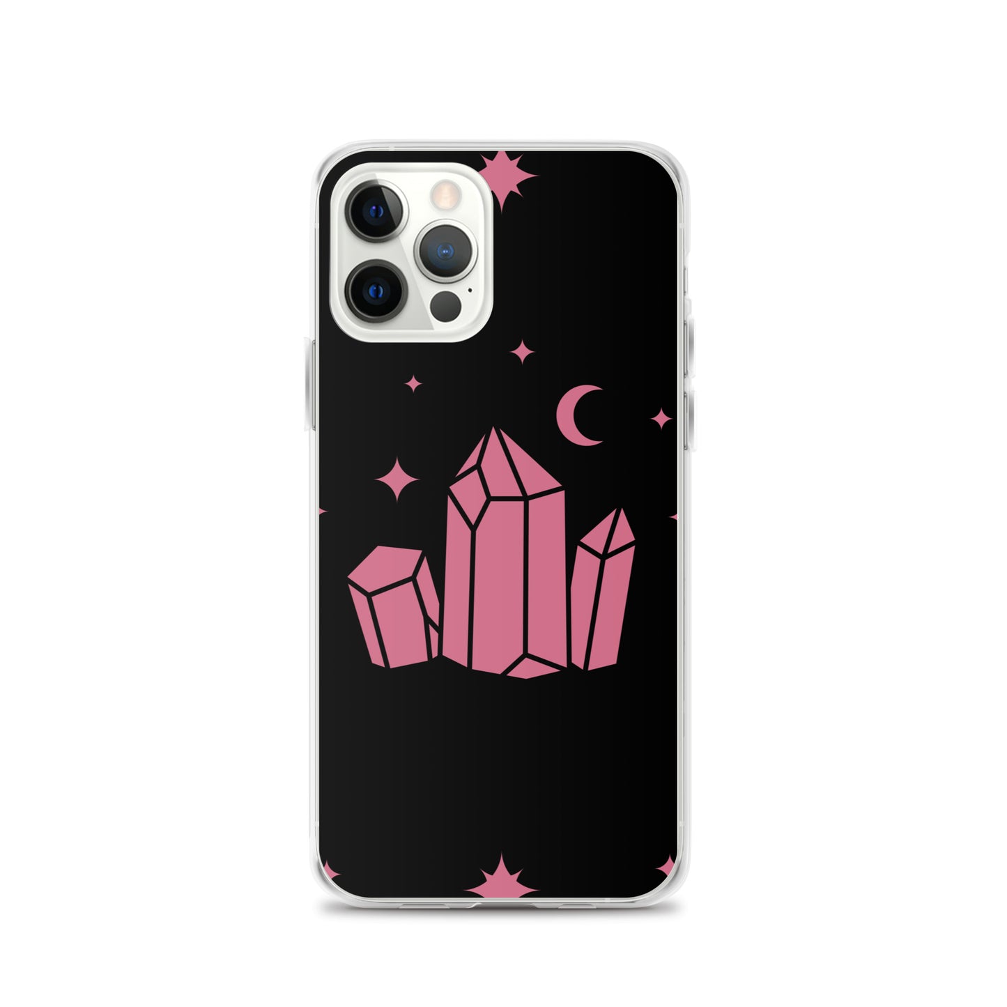 Crystal Star Black Romantic Pink Clear Case for iPhone®