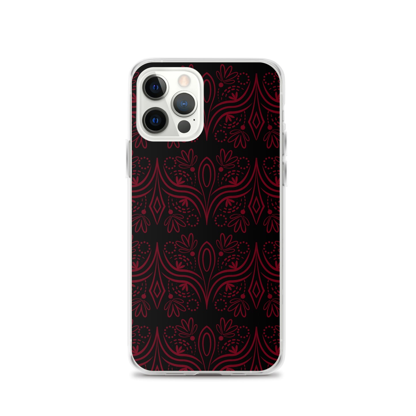 Geometric Black Star Red Clear Case for iPhone®