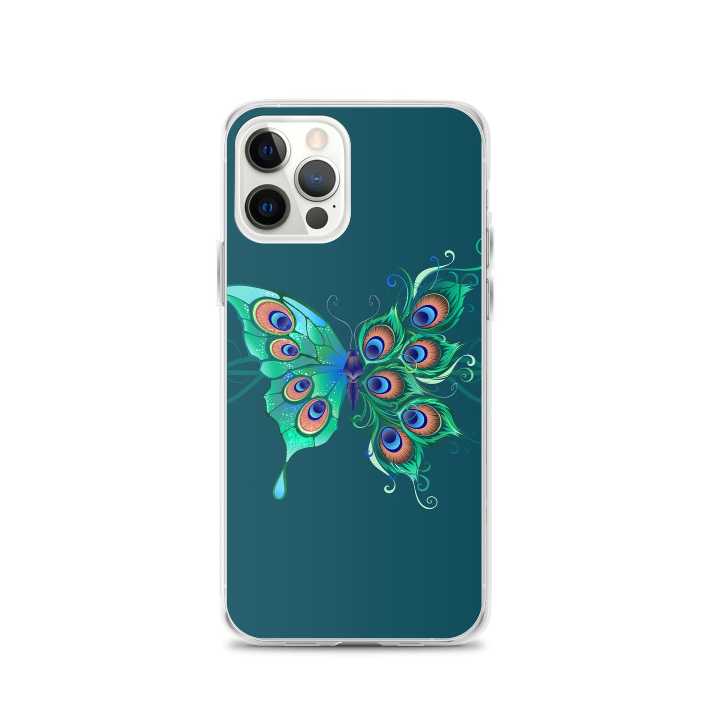 Peacock Butterfly Astronaut Blue Clear Case for iPhone®