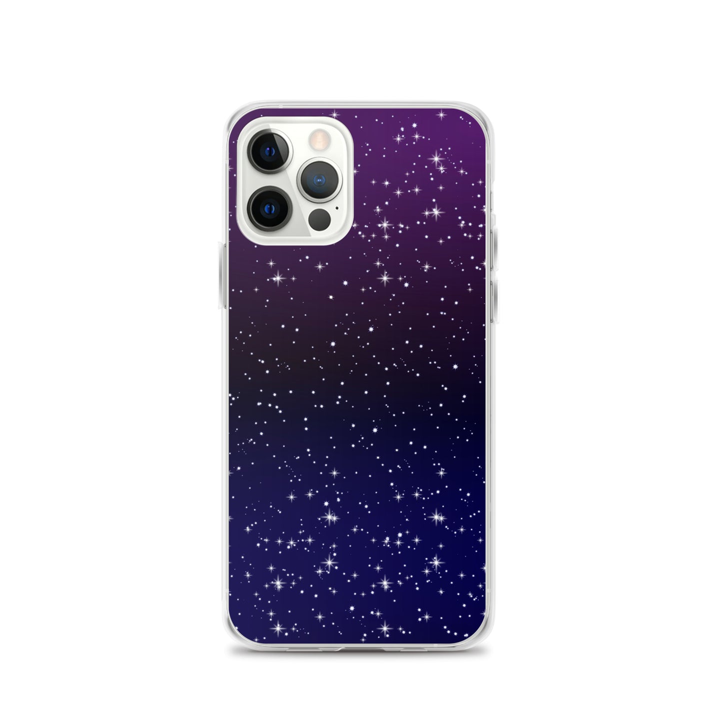 Purple Black Star Galaxy Clear Case for iPhone®