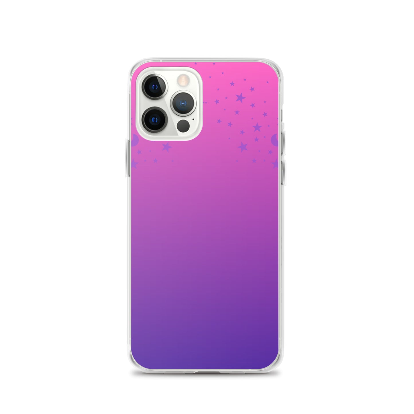 Purple Pink Gradient Star Clear Case for iPhone®