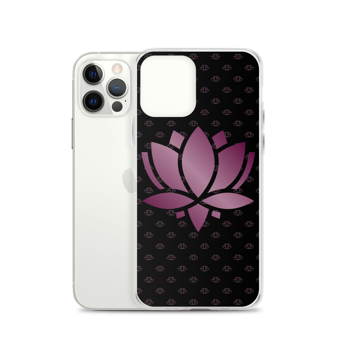 Lotus Flower Black Purple Power Clear Case for iPhone®