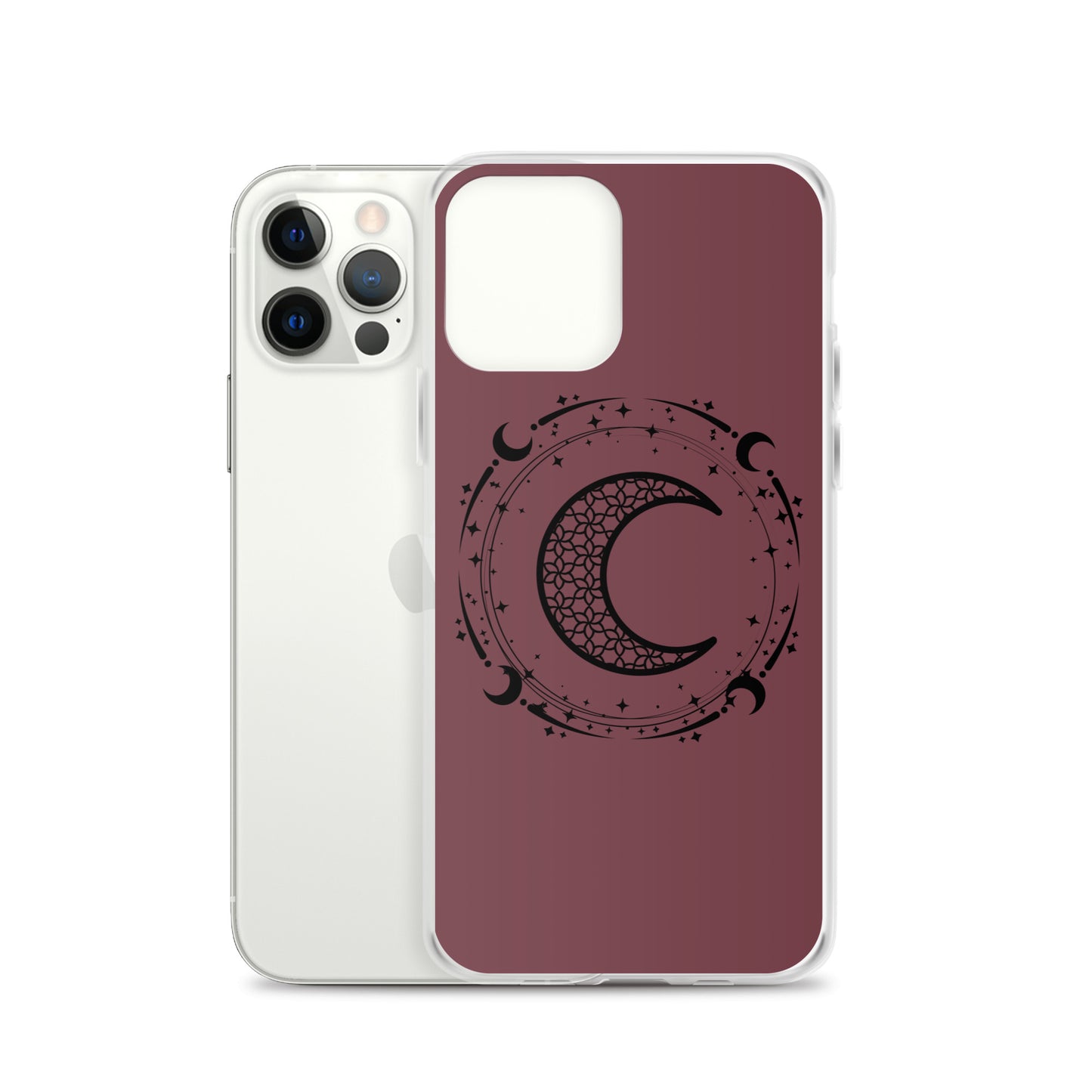 Moon Star Circle Purple Peace Clear Case for iPhone®