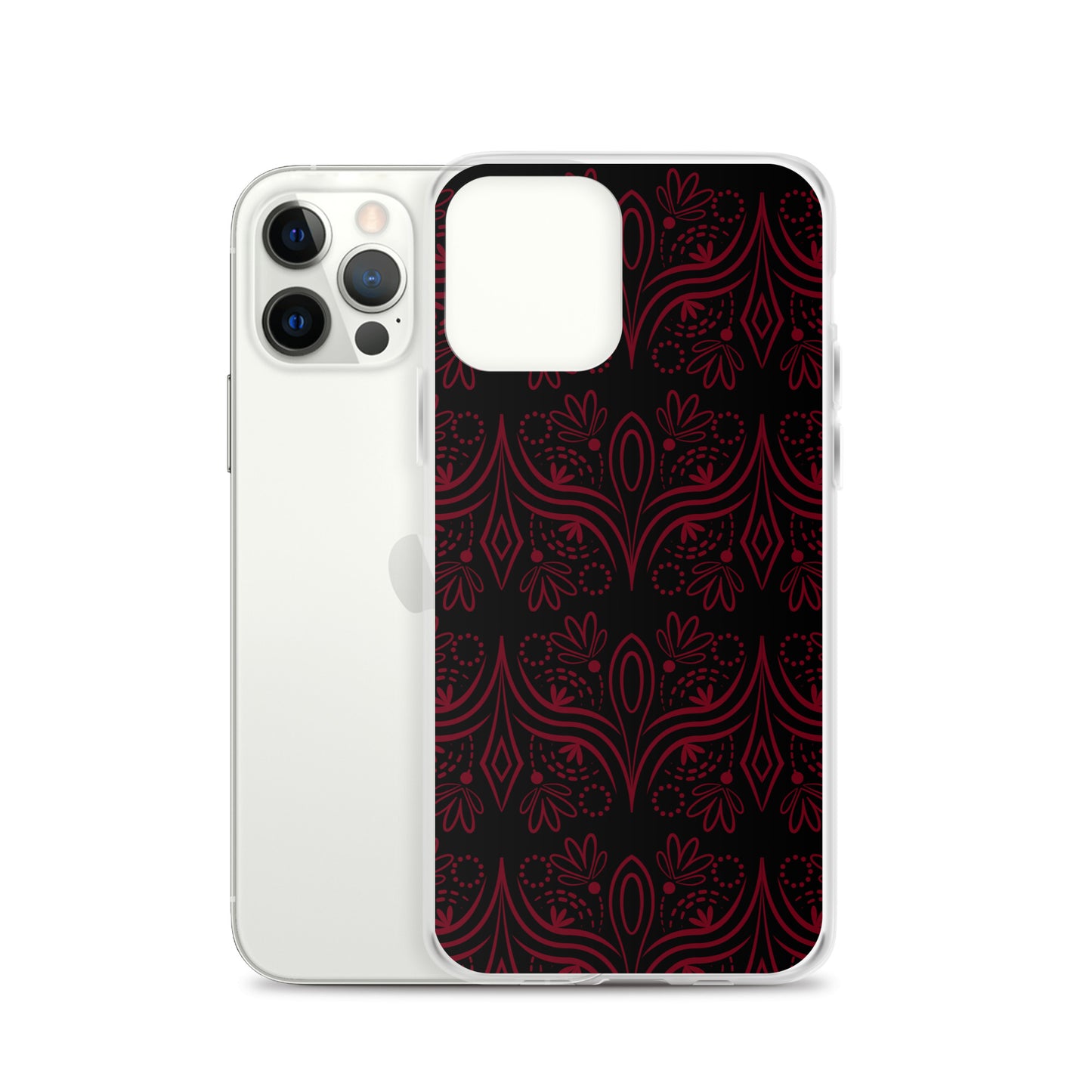 Geometric Black Star Red Clear Case for iPhone®