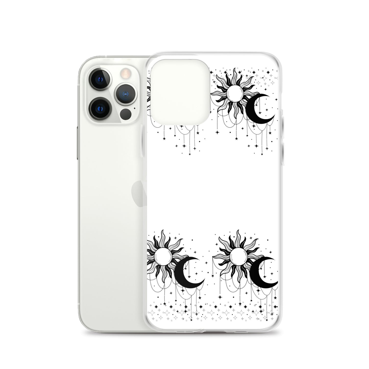 Black White Sun Moon Clear Case for iPhone®