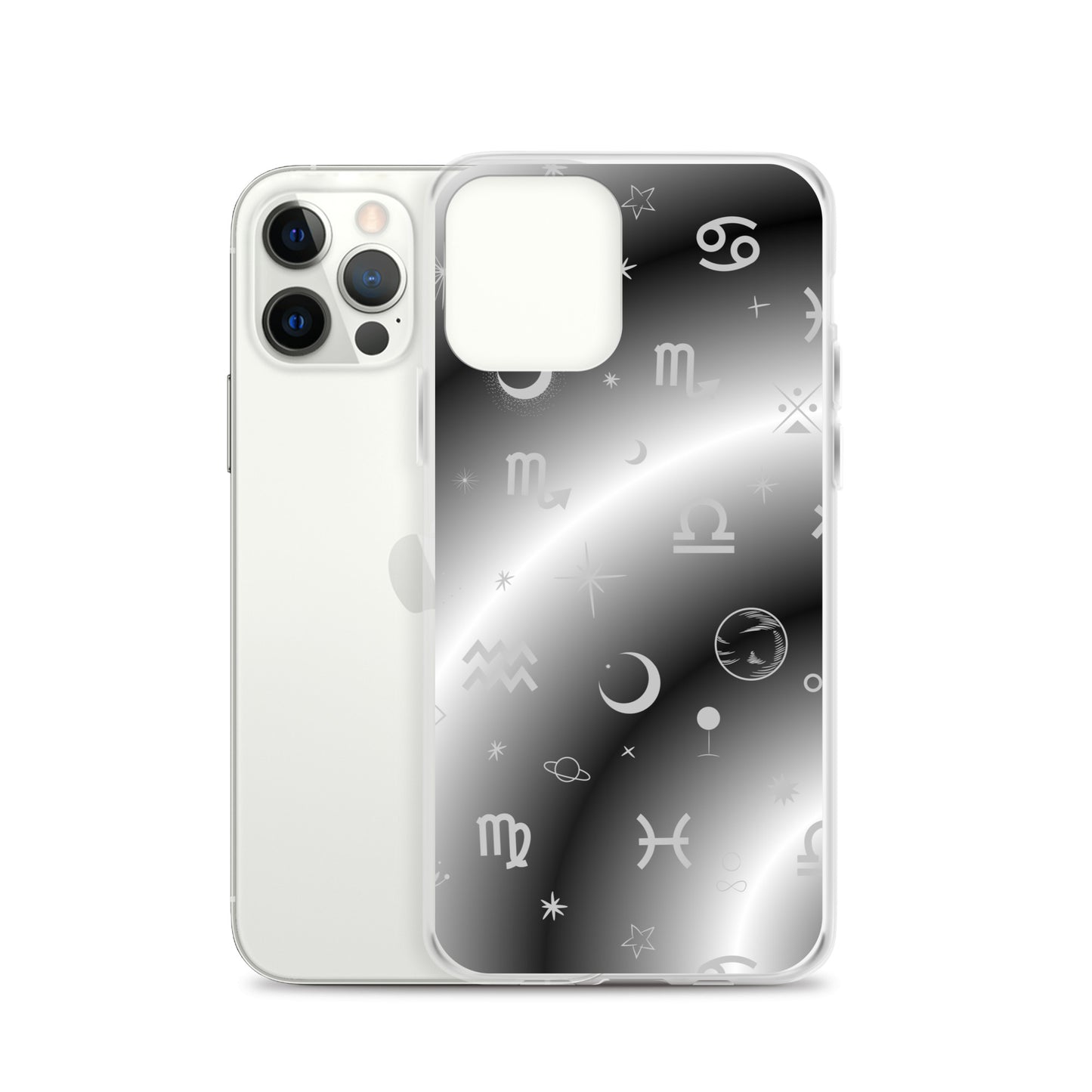 Black White Zodiac Clear Case for iPhone®