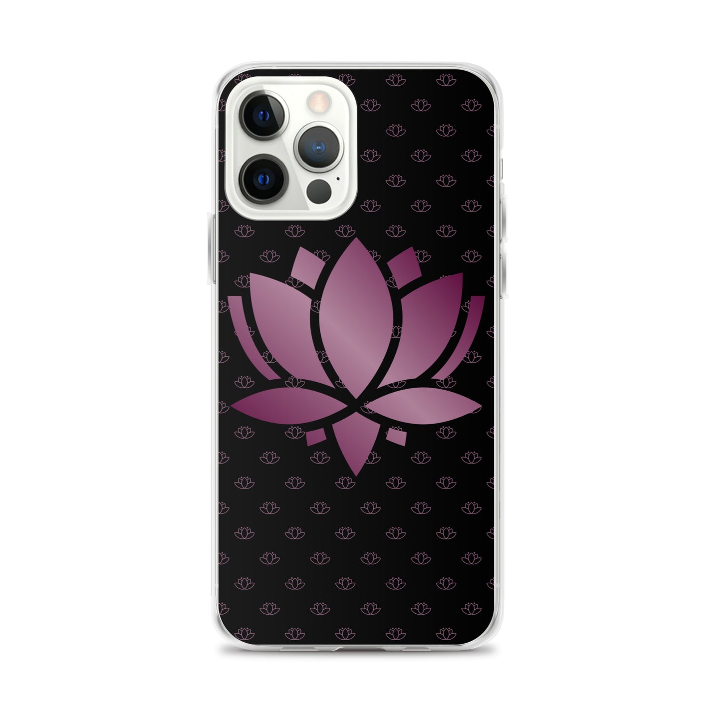 Lotus Flower Black Purple Power Clear Case for iPhone®