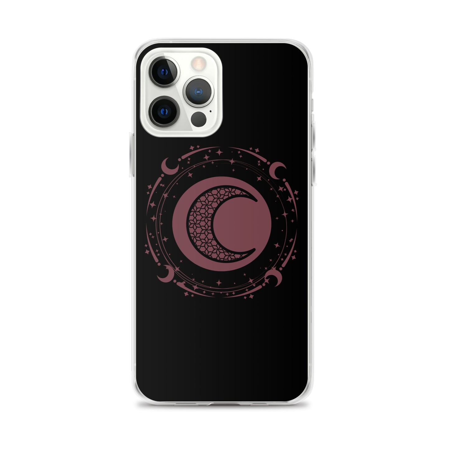 Moon Star Black Purple Peace Clear Case for iPhone®