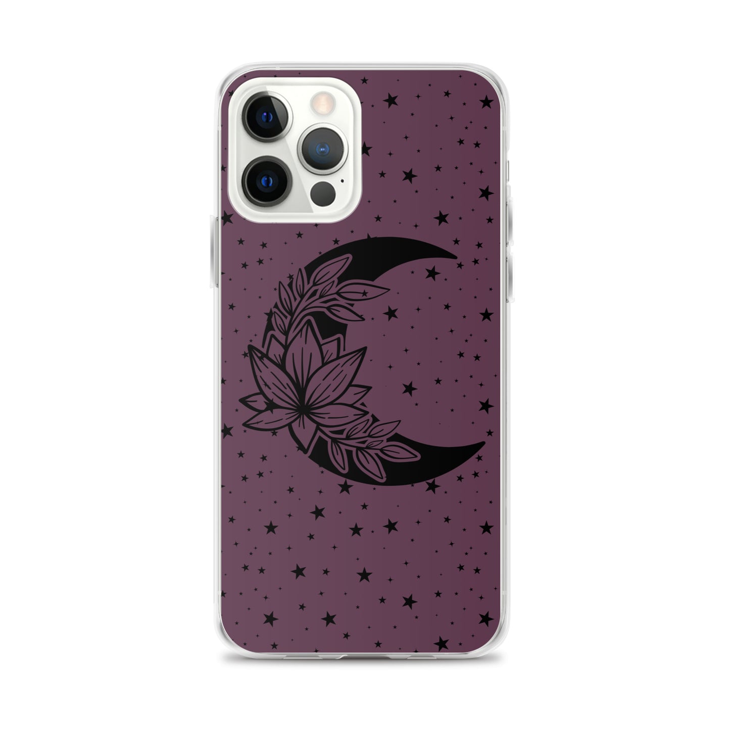 Floral Moon Star Purple Play Clear Case for iPhone®