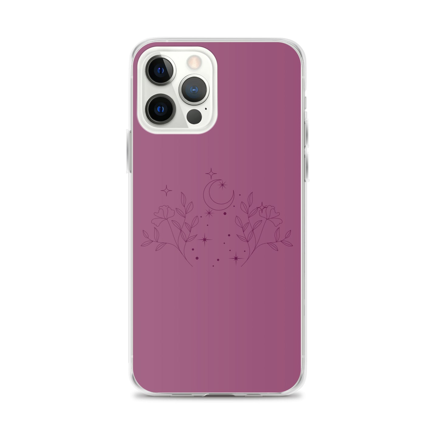 Flower Moon Warm Pink Clear Case for iPhone®