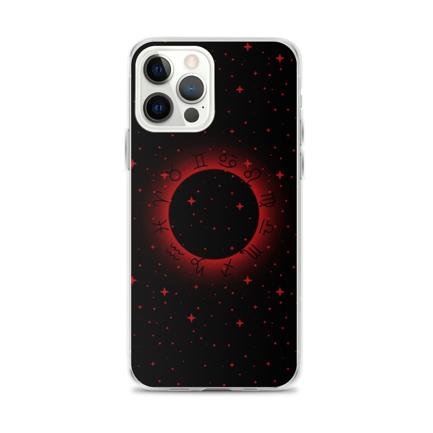 Star Zodiac Black Fire Red Clear Case for iPhone®