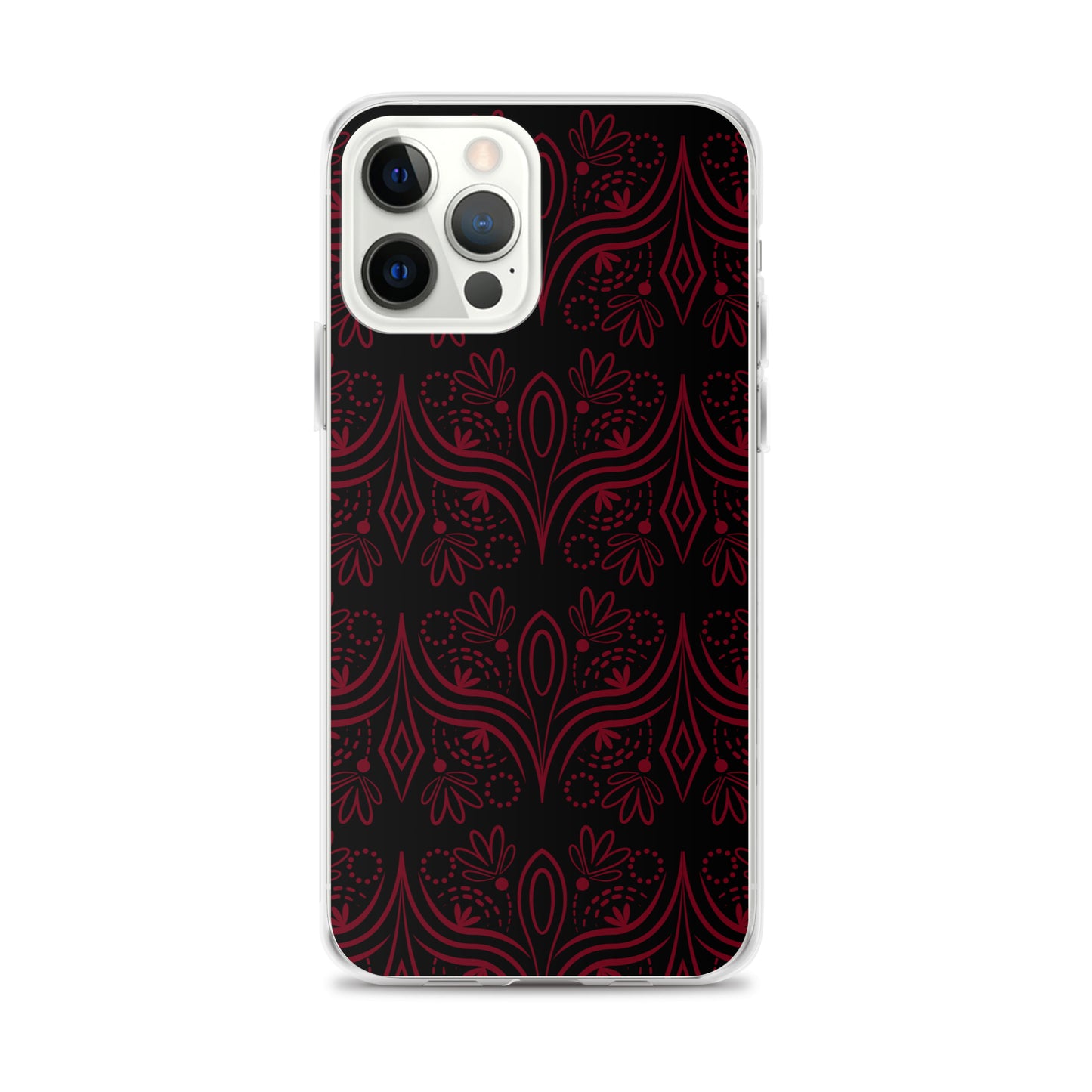 Geometric Black Star Red Clear Case for iPhone®