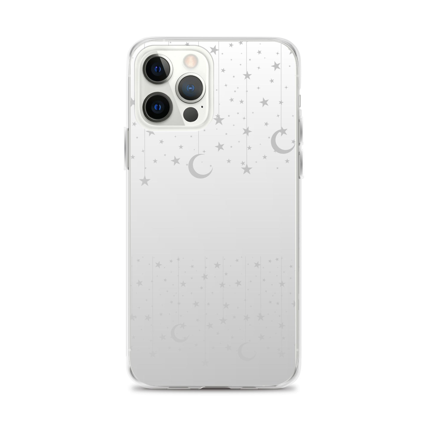 Silver Grey Moon Star Clear Case for iPhone®