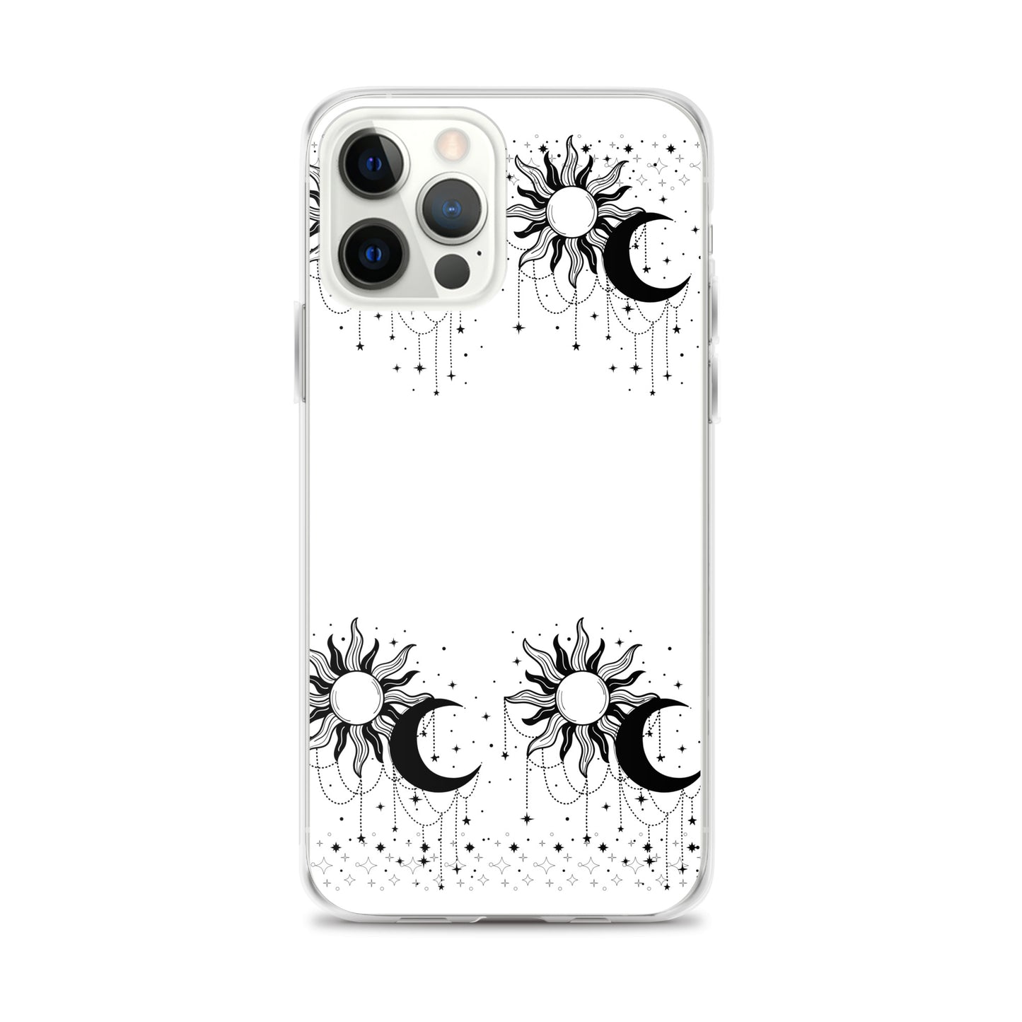 Black White Sun Moon Clear Case for iPhone®