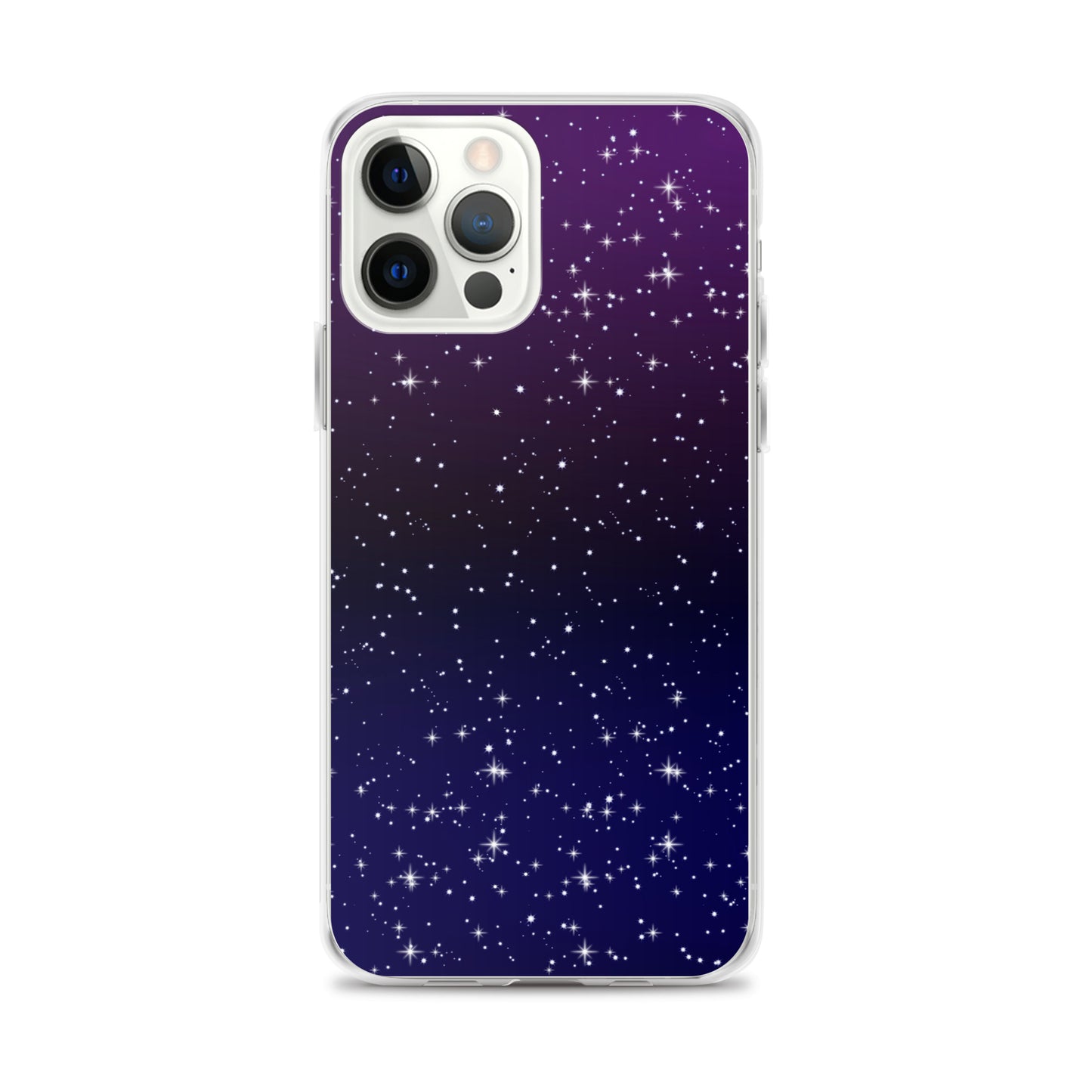 Purple Black Star Galaxy Clear Case for iPhone®