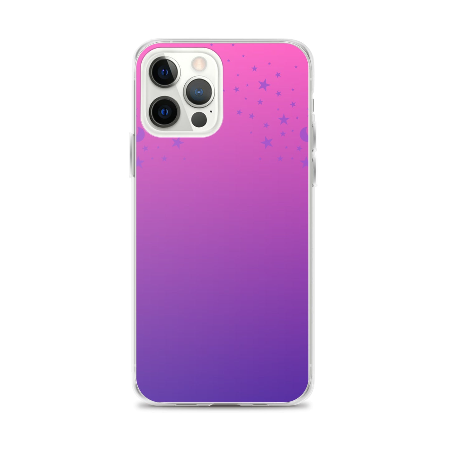 Purple Pink Gradient Star Clear Case for iPhone®