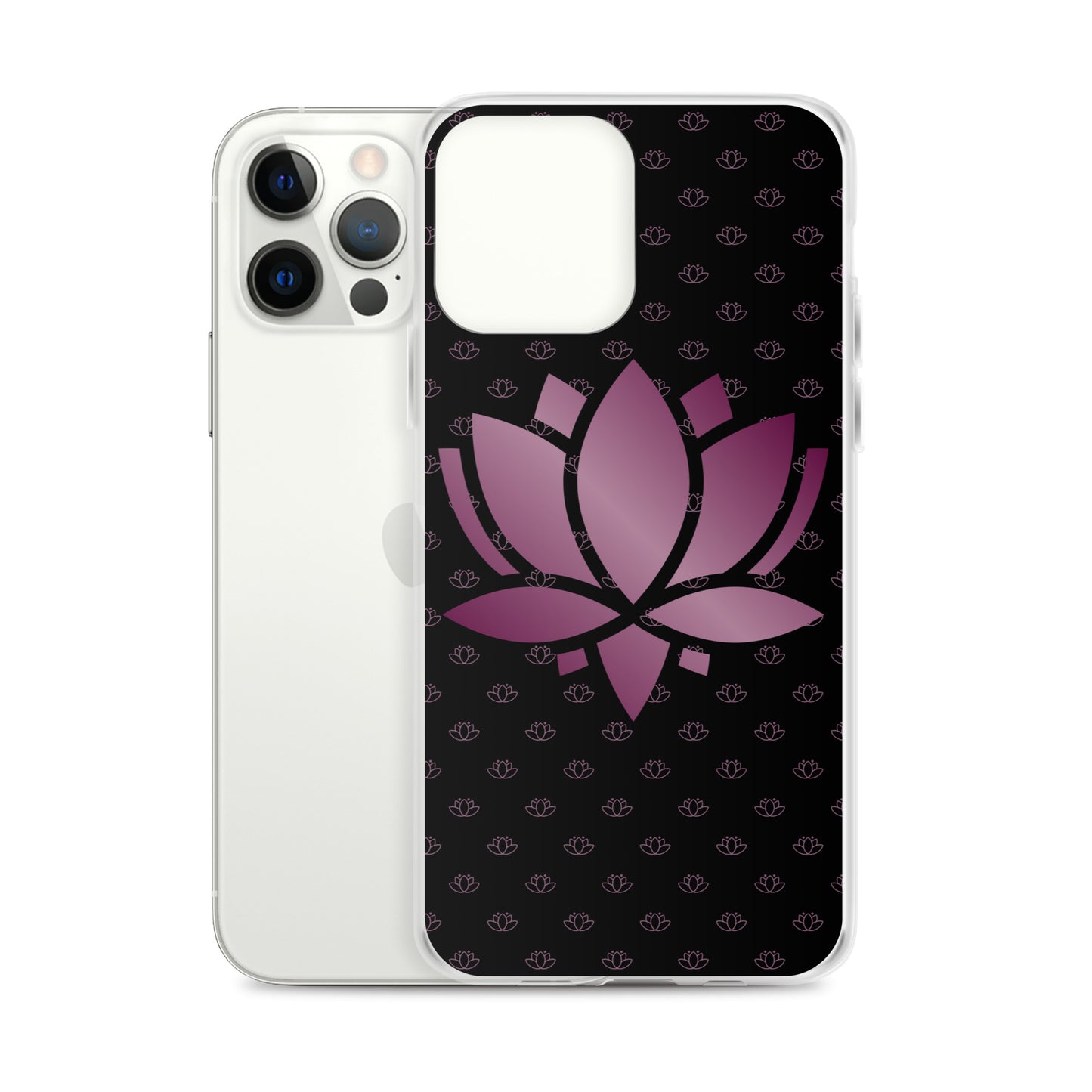 Lotus Flower Black Purple Power Clear Case for iPhone®