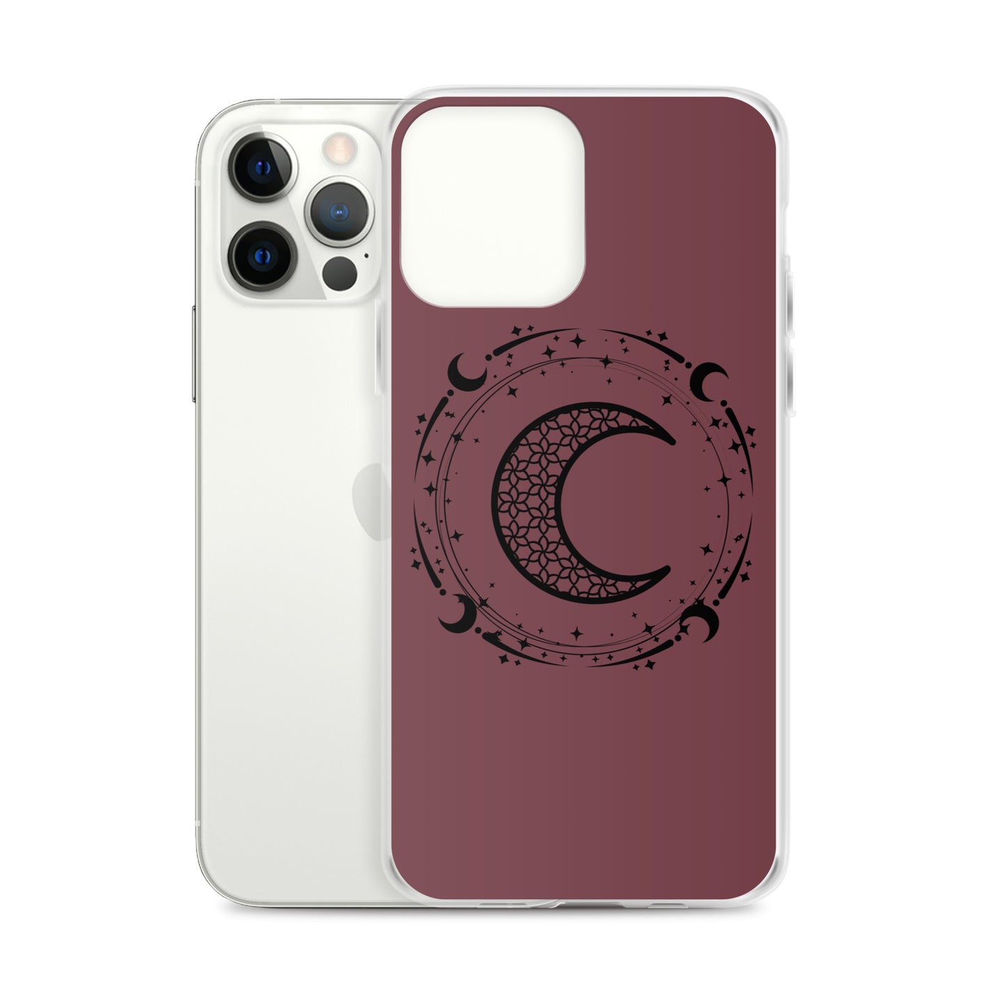 Moon Star Circle Purple Peace Clear Case for iPhone®