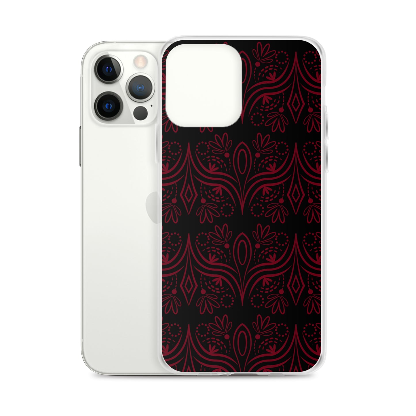 Geometric Black Star Red Clear Case for iPhone®