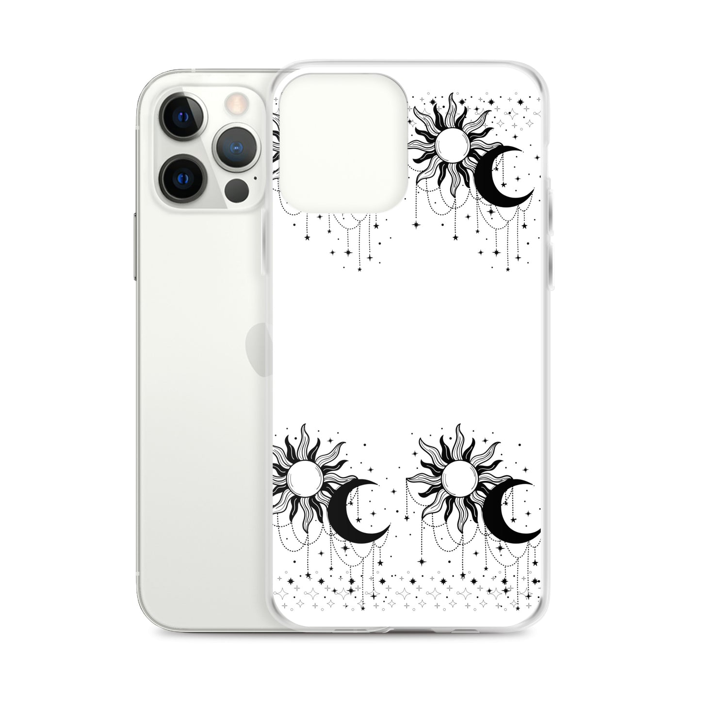 Black White Sun Moon Clear Case for iPhone®