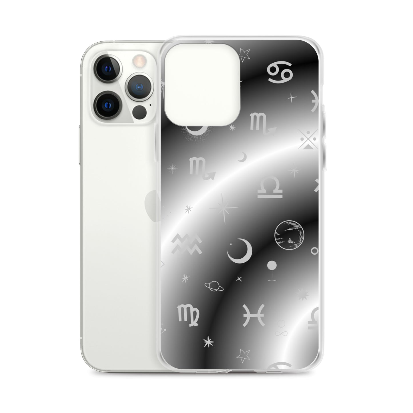 Black White Zodiac Clear Case for iPhone®