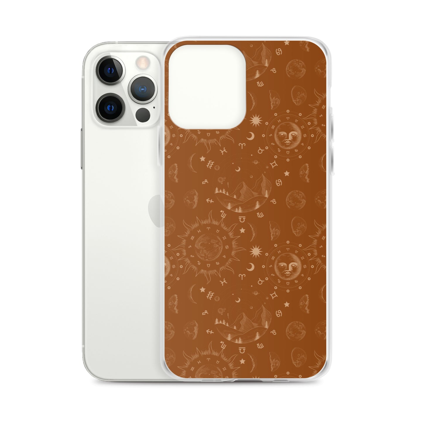 Saddle Brown Moon Galaxy Clear Case for iPhone®