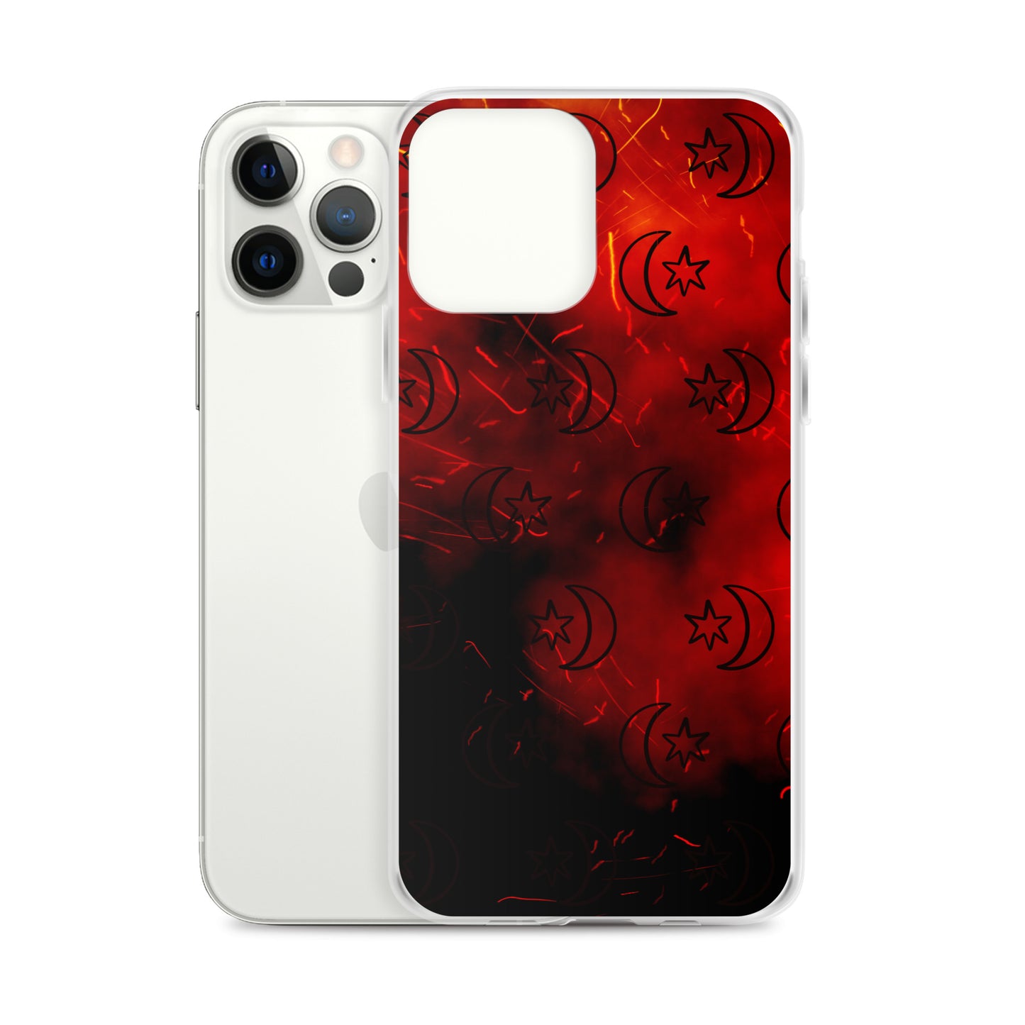 Red Moon Star Clear Case for iPhone®