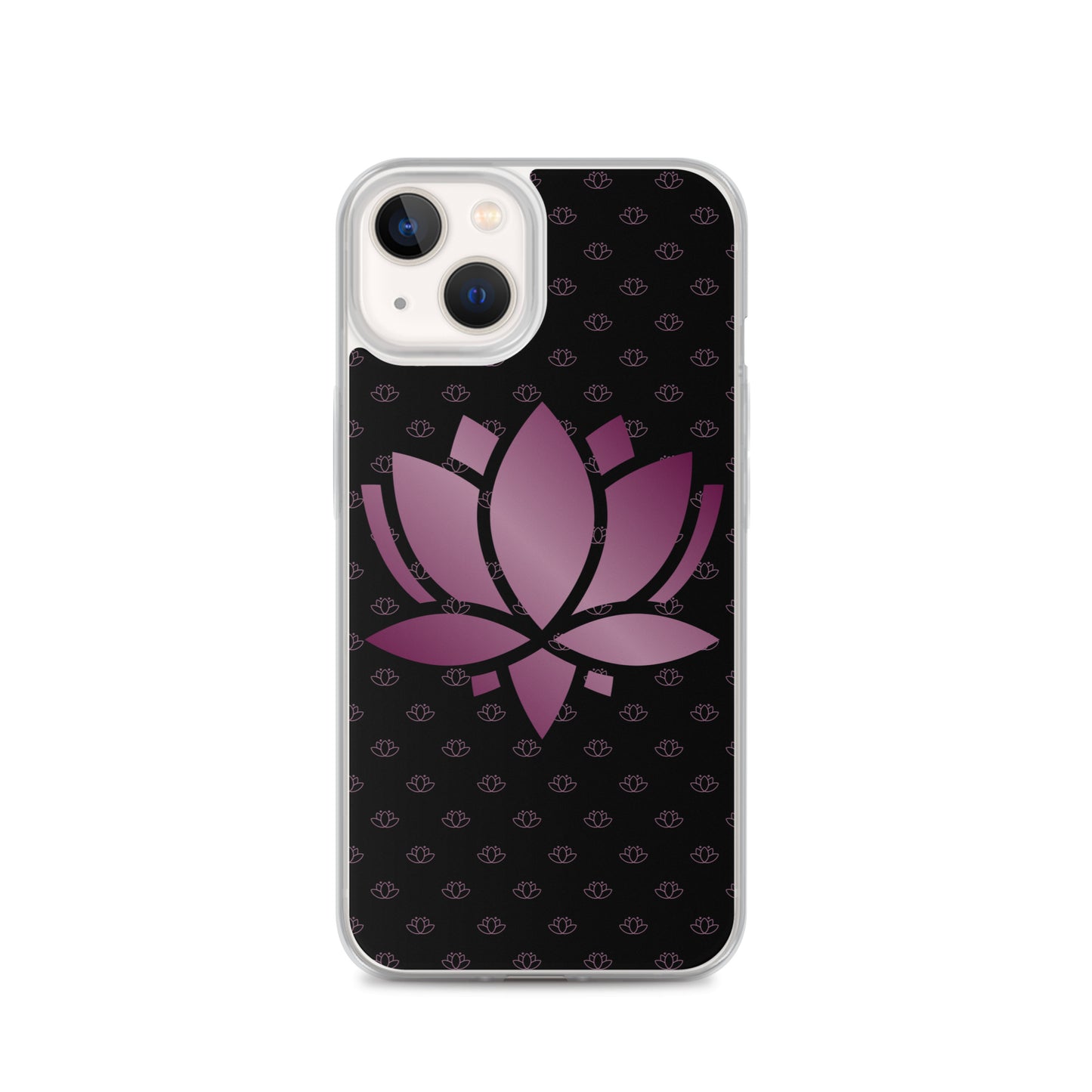 Lotus Flower Black Purple Power Clear Case for iPhone®