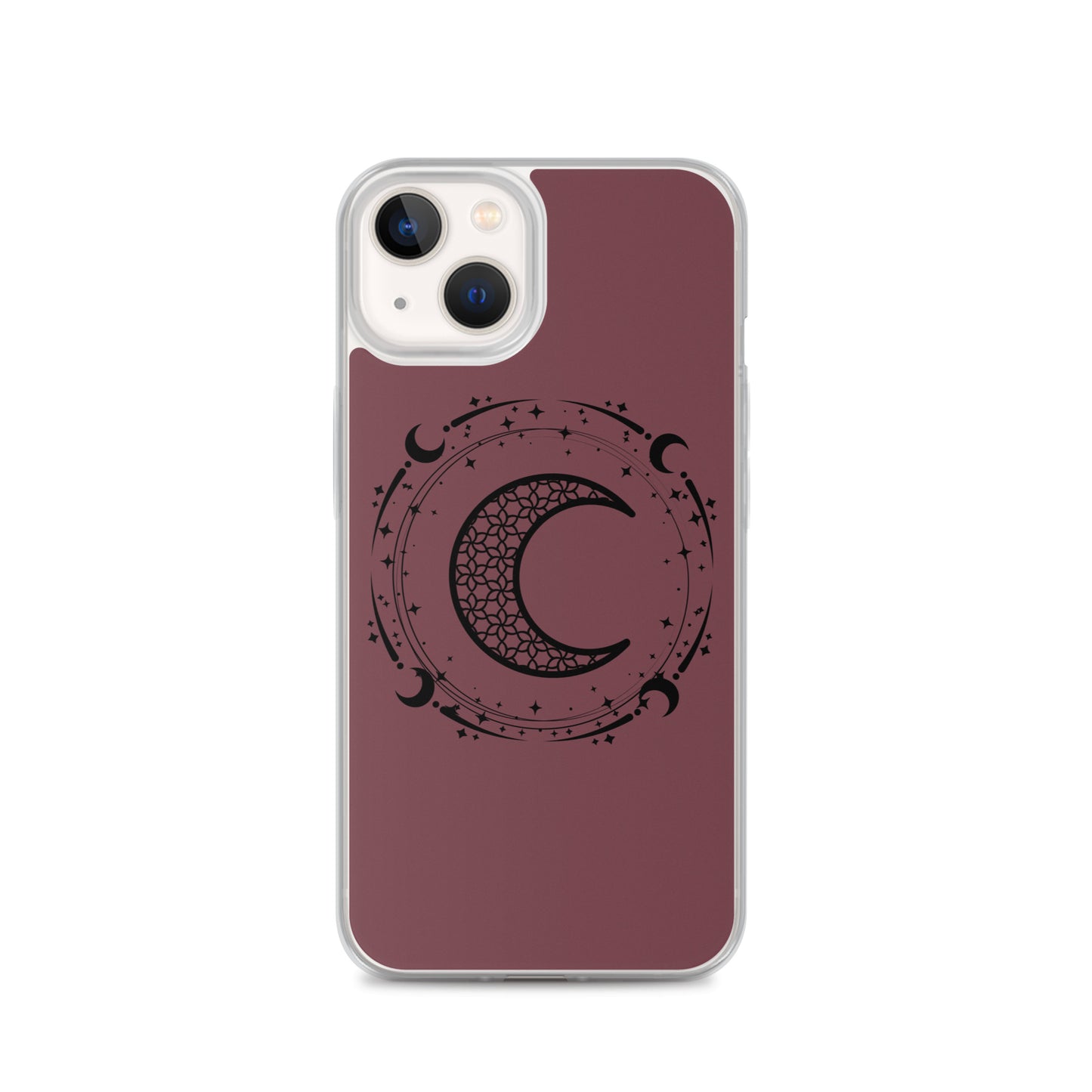 Moon Star Circle Purple Peace Clear Case for iPhone®