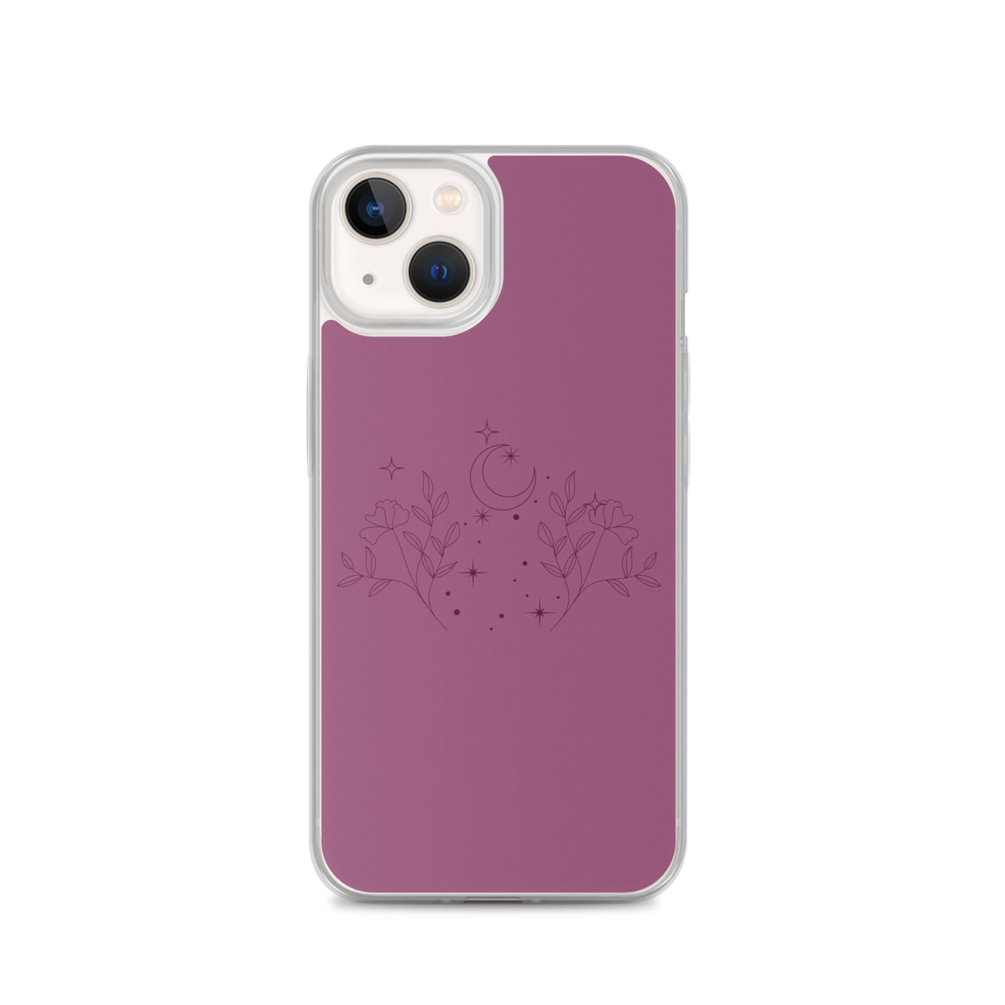 Flower Moon Warm Pink Clear Case for iPhone®