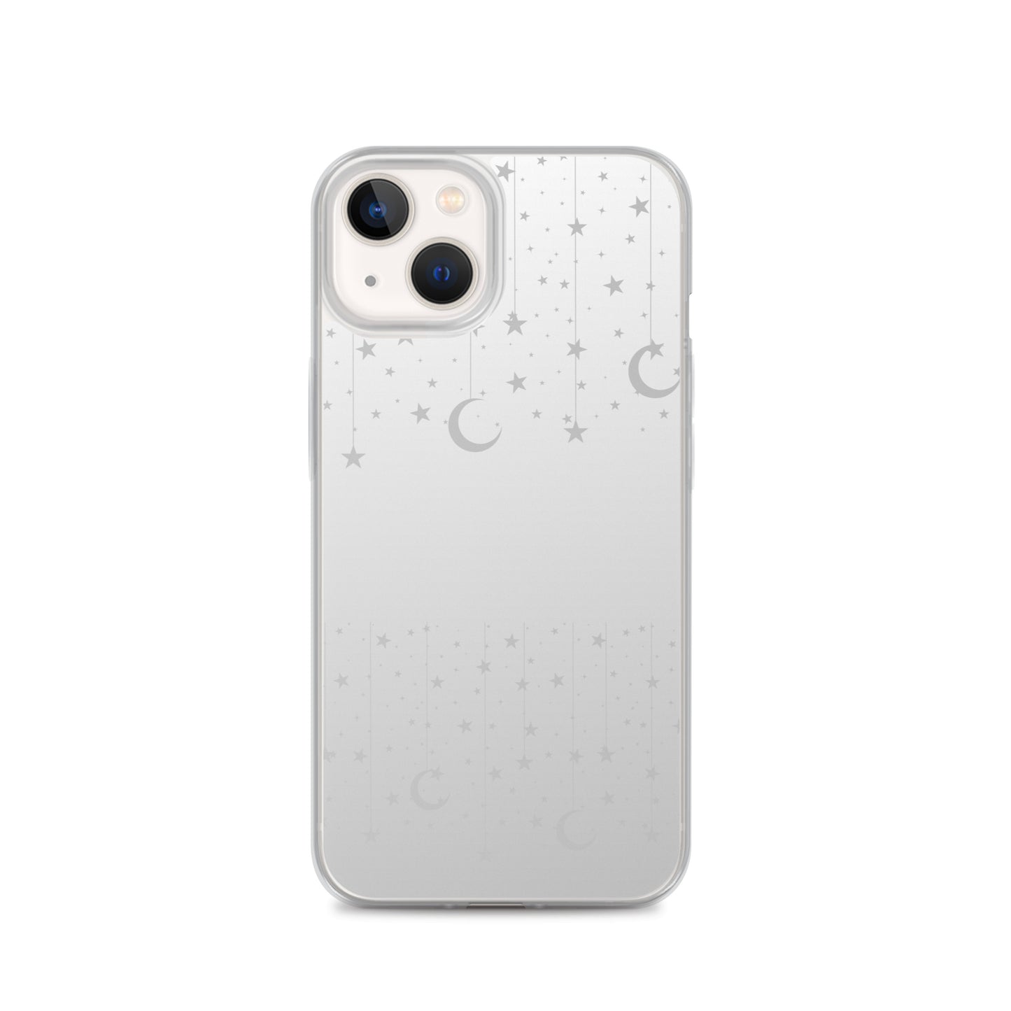 Silver Grey Moon Star Clear Case for iPhone®