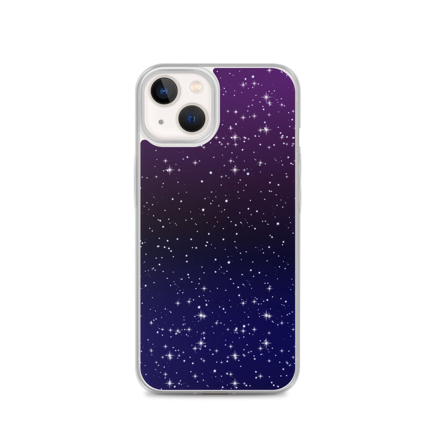 Purple Black Star Galaxy Clear Case for iPhone®