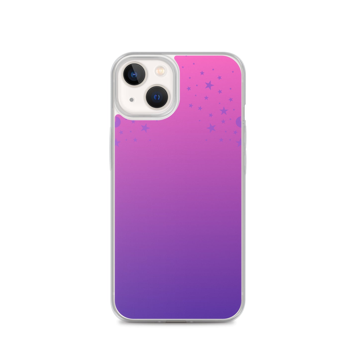 Purple Pink Gradient Star Clear Case for iPhone®